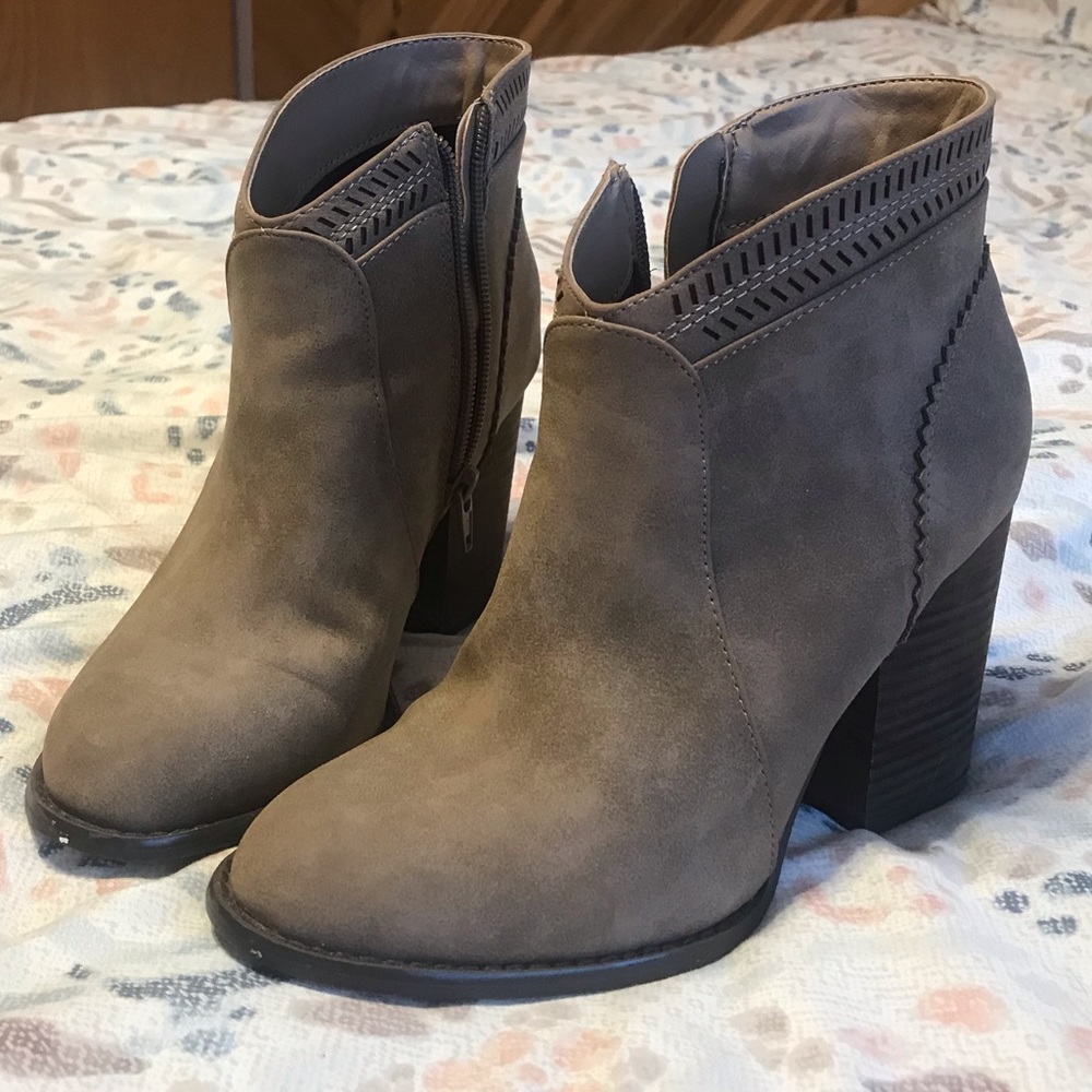 Tan Restricted Ankle Booties